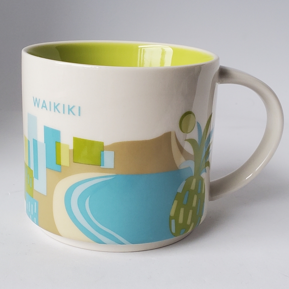 Starbucks WAIKIKI Hawaii 2015 You Are Here Collection Coffee Mug Cup